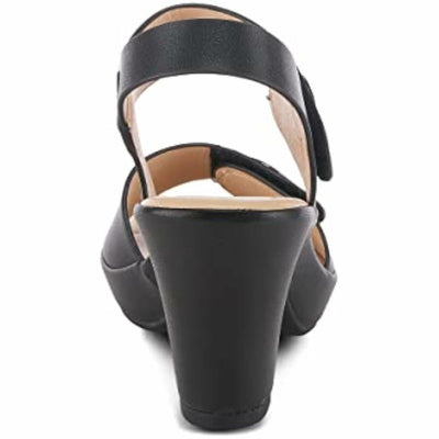 PATRIZIA Spring Step Dade Sandals for Women - Ladies Casual Platform Sandal with Hook and Loop - Slip-On Womens Sandals for Any Event - Black EU 40 / US 9