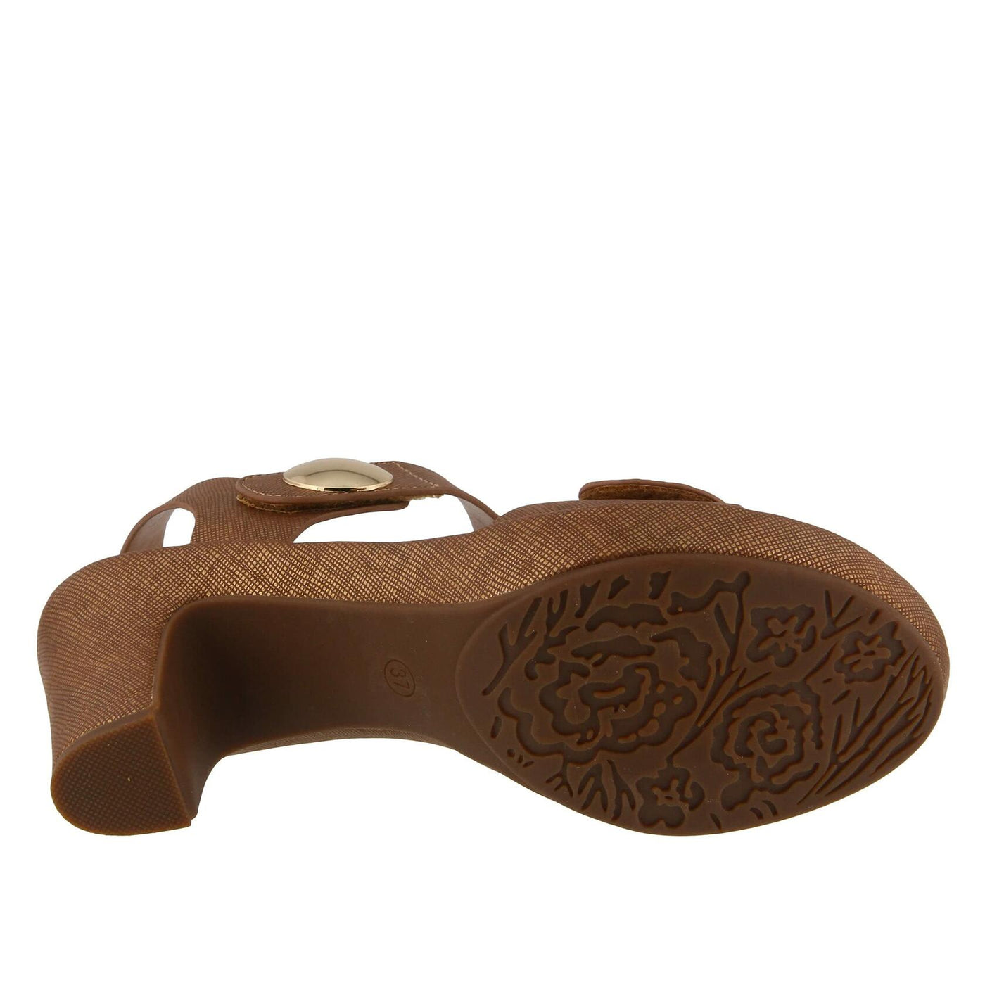 PATRIZIA Spring Step Dade Sandals for Women - Ladies Casual Platform Sandal with Hook and Loop - Slip-On Womens Sandals for Any Event - Bronze EU 38 / US 7.5-8