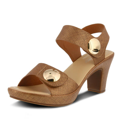 PATRIZIA Spring Step Dade Sandals for Women - Ladies Casual Platform Sandal with Hook and Loop - Slip-On Womens Sandals for Any Event - Bronze EU 38 / US 7.5-8
