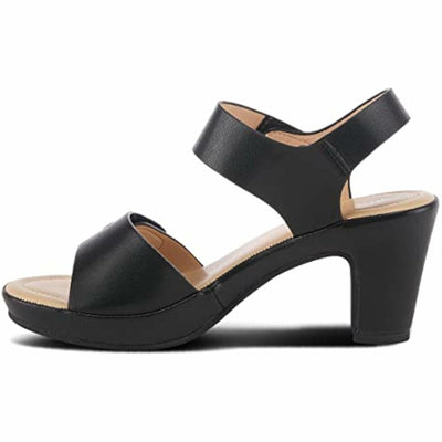 PATRIZIA Spring Step Dade Sandals for Women - Ladies Casual Platform Sandal with Hook and Loop - Slip-On Womens Sandals for Any Event - Black EU 40 / US 9