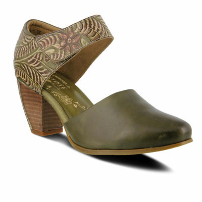 L'Artiste by Spring Step Women's Toolie Pump, Olive Green, 9