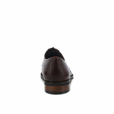 Spring Step Men's Charlie Leather Lace-Up Wingtip Shoe Cabernet