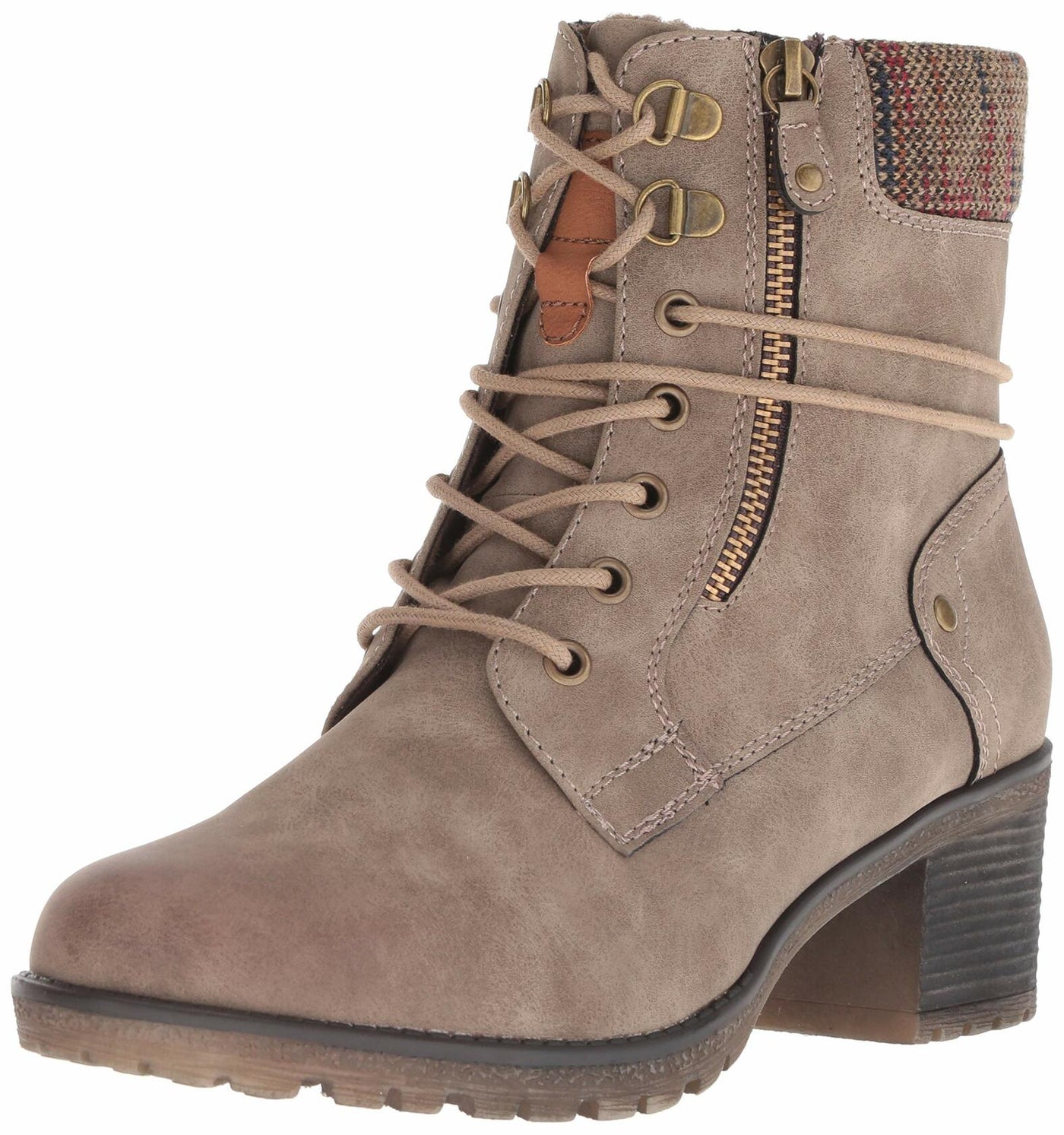 Spring Step Women's HELLEWN Combat Boot, Taupe, 36 M EU Medium EU (US 5.5 6 US)