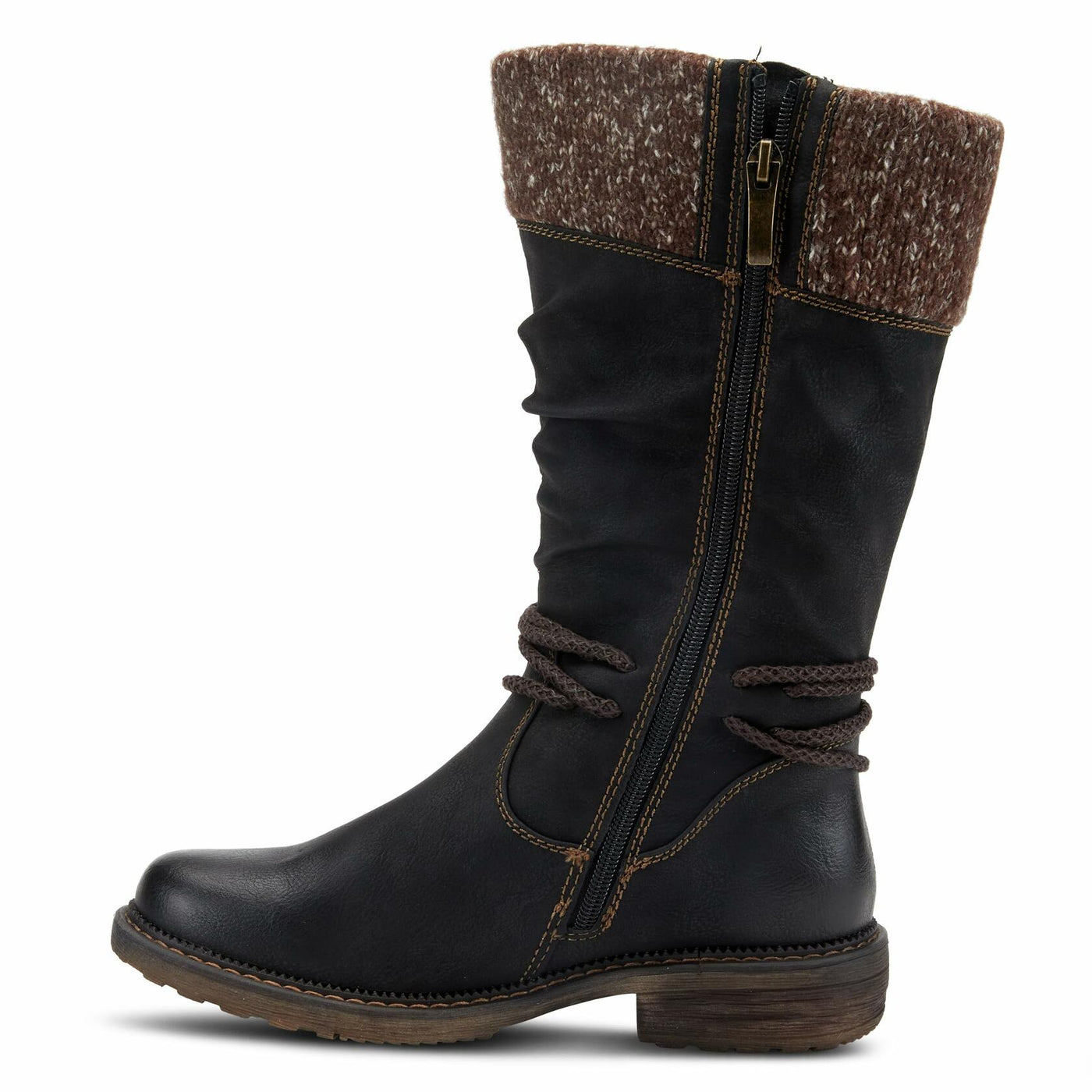 Spring Step womens Mid Calf Boot, Black, 8.5 US