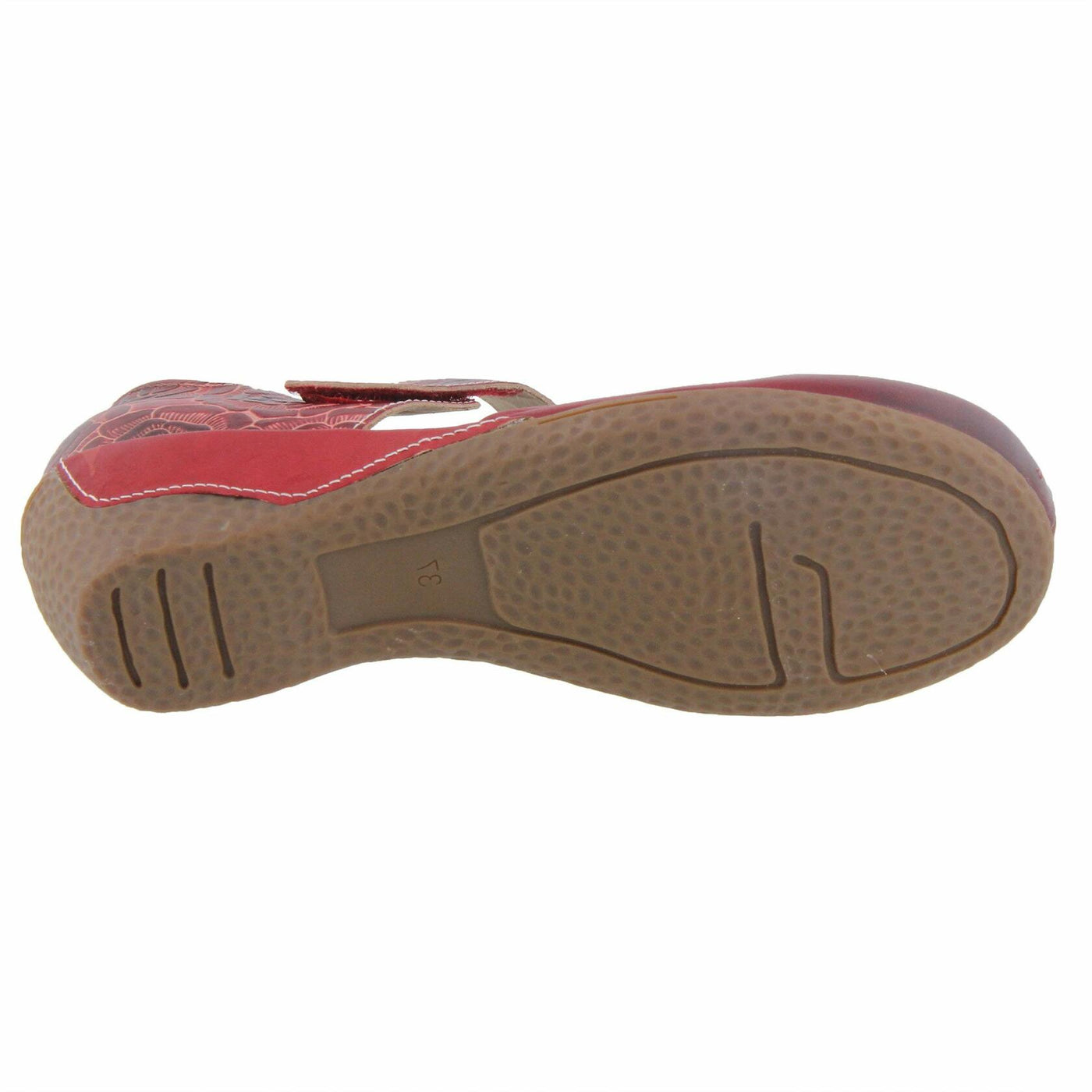 Spring Step L'Artiste Gloss-Pansy Mary Jane Shoes for Women - Ladies Shoes with Hooks and Loops Closure - Womens Shoes for Outdoor, Casuals, Wedding - Red EU 36 / US 5.5-6