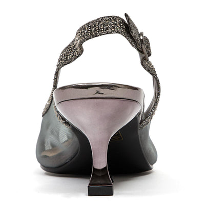 Ninety Union Macy Rhinestone Trimmed Sling Back, Pewter, 13