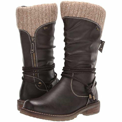 Spring Step womens Mid Calf Boot, Dark Brown, 7.5-8 US