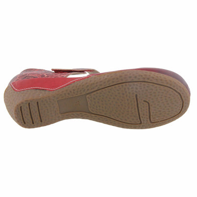Spring Step L'Artiste Gloss-Pansy Mary Jane Shoes for Women - Ladies Shoes with Hooks and Loops Closure - Womens Shoes for Outdoor, Casuals, Wedding - Red EU 37 / US 6.5-7