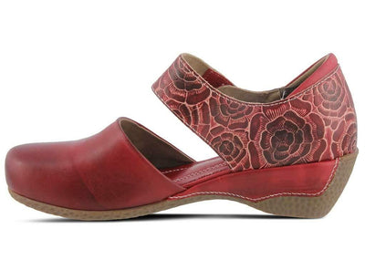 Spring Step L'Artiste Gloss-Pansy Mary Jane Shoes for Women - Ladies Shoes with Hooks and Loops Closure - Womens Shoes for Outdoor, Casuals, Wedding - Red EU 40 / US 9