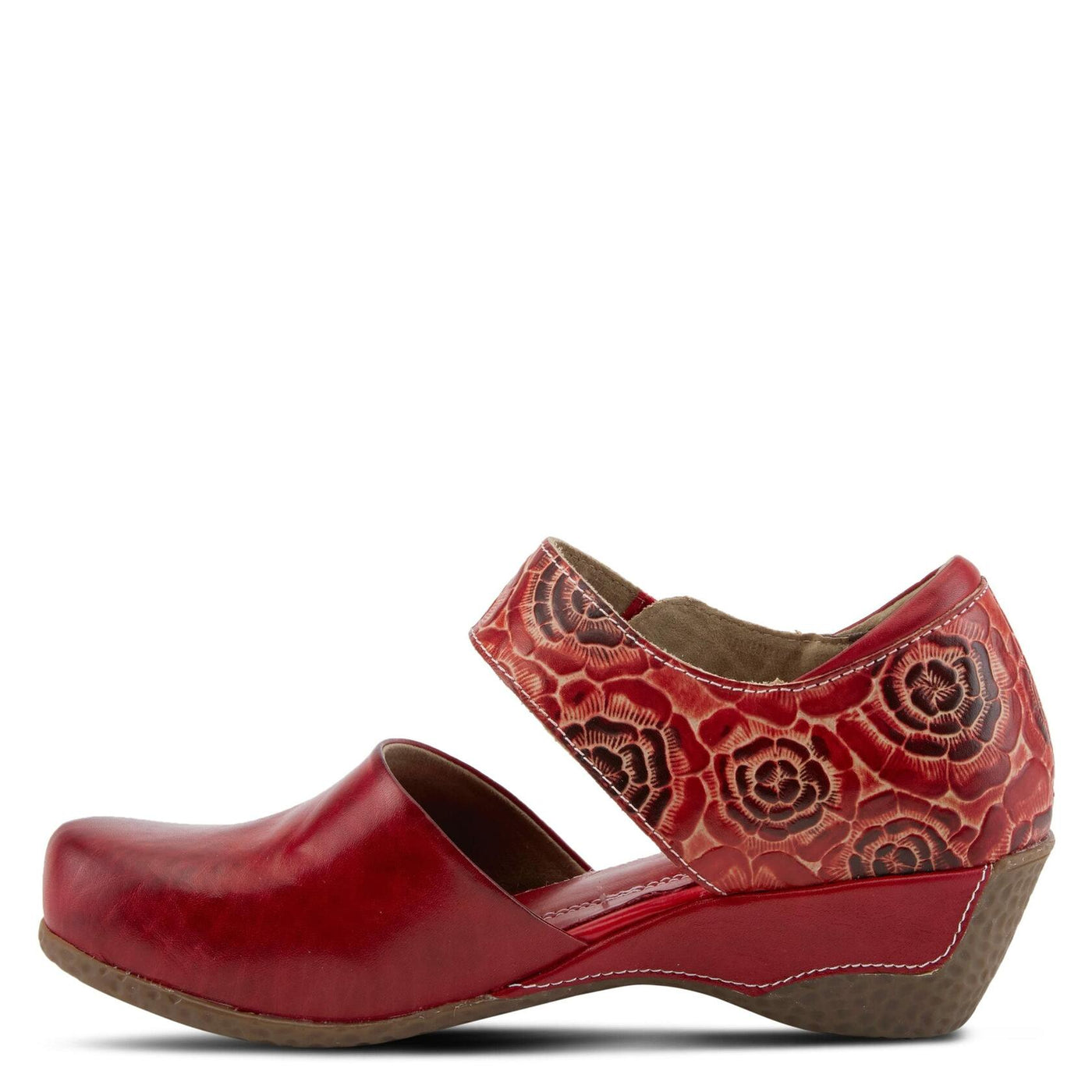 Spring Step L'Artiste Gloss-Pansy Mary Jane Shoes for Women - Ladies Shoes with Hooks and Loops Closure - Womens Shoes for Outdoor, Casuals, Wedding - Red EU 42 / US 10.5-11