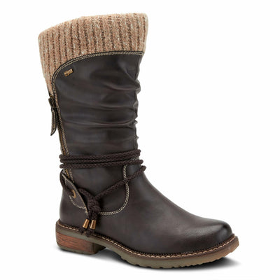 Spring Step womens Mid Calf Boot, Dark Brown, 8.5 US