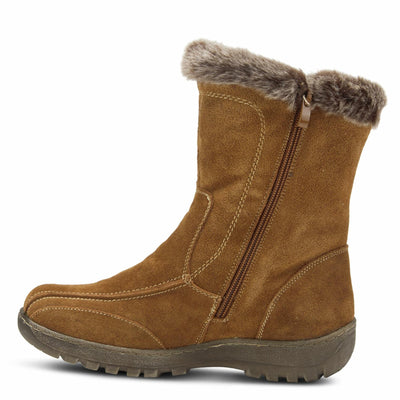 Spring Step Achieve Ankle Boots for Women - Waterproof Ladies Winter Boots with Faux Fur Trim - Women's Boots with Inside Zipper Closure - Camel Multi EU 37 / US 6.5-7