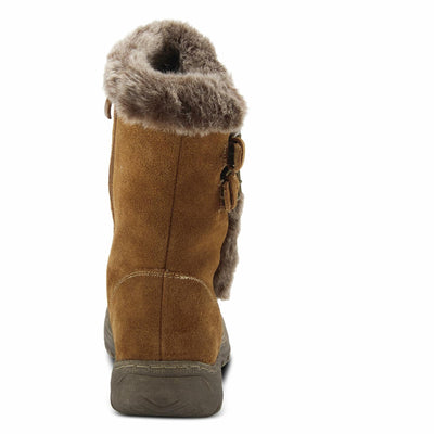 Spring Step Achieve Ankle Boots for Women - Waterproof Ladies Winter Boots with Faux Fur Trim - Women's Boots with Inside Zipper Closure - Camel Multi EU 37 / US 6.5-7