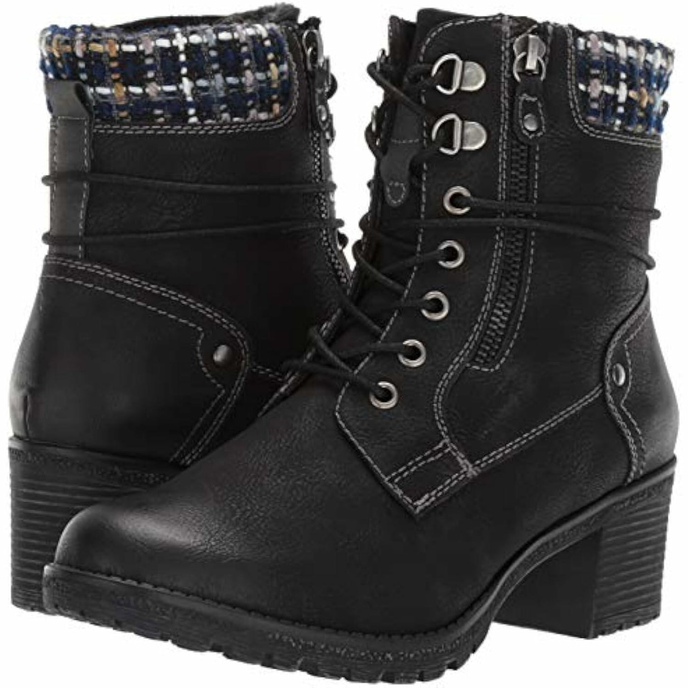 Spring Step Women's Hellewn Combat Boot, Black, 7.5-8