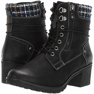 Spring Step Women's Hellewn Combat Boot, Black, 7.5-8