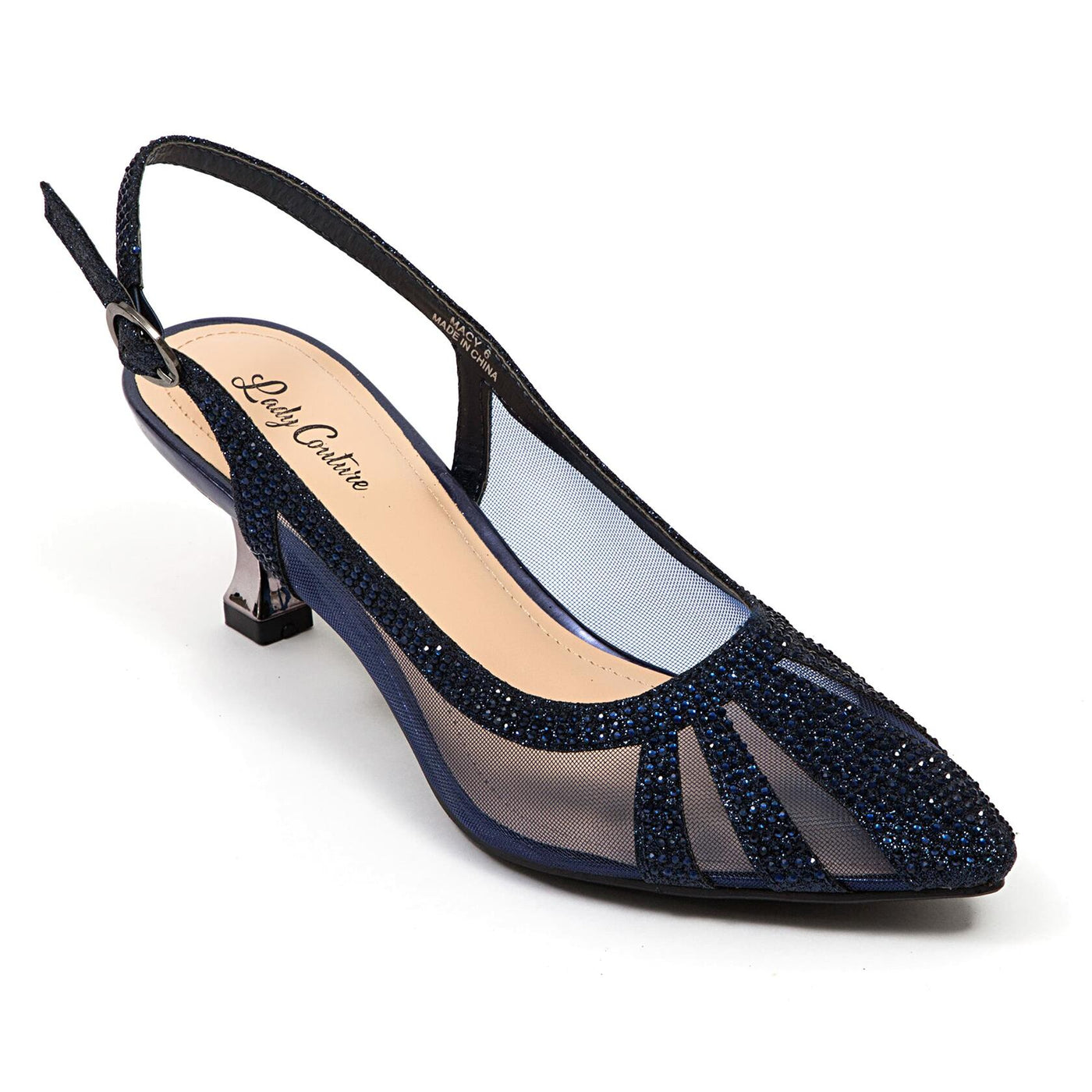 Ninety Union Macy Rhinestone Trimmed Sling Back, Navy, 12