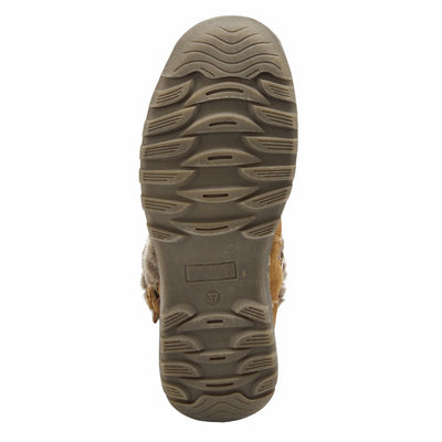 Spring Step Achieve Ankle Boots for Women - Waterproof Ladies Winter Boots with Faux Fur Trim - Women's Boots with Inside Zipper Closure - Camel Multi EU 37 / US 6.5-7