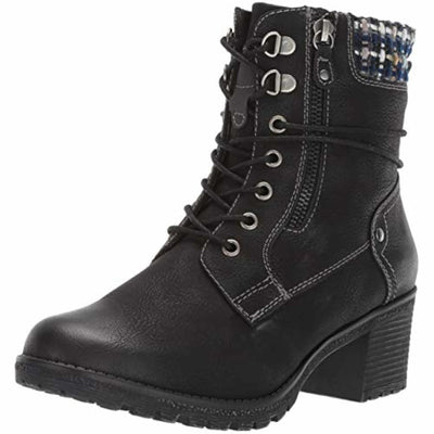 Spring Step Women's Hellewn Combat Boot, Black, 7.5-8