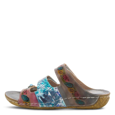 Spring Step L'Artiste Women's Castlewalk Slide Sandal Grey Multi EU 39 / US 8.5