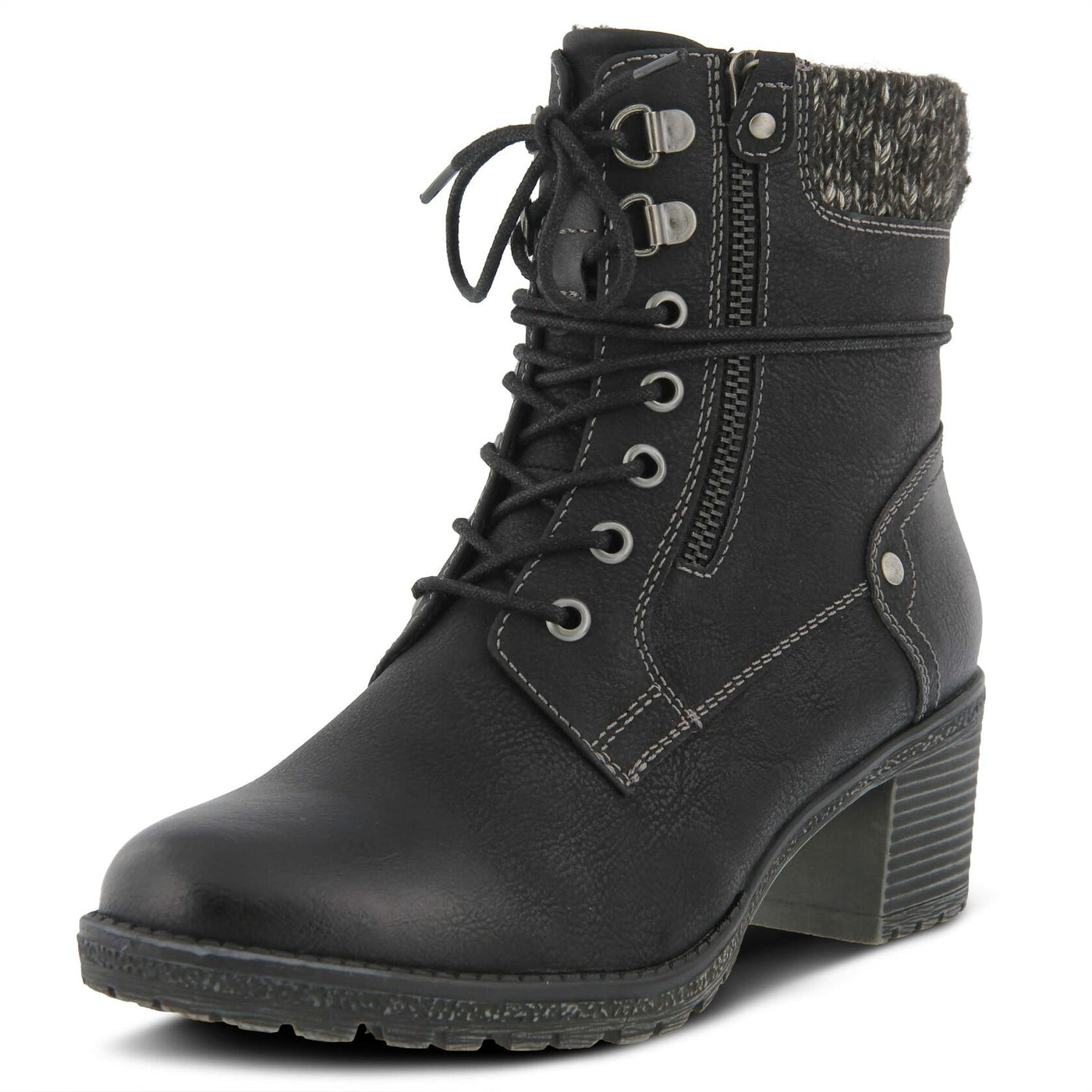 Spring Step Women's HELLEWN Combat Boot, Black, 40 M EU Medium EU (US 9 US)