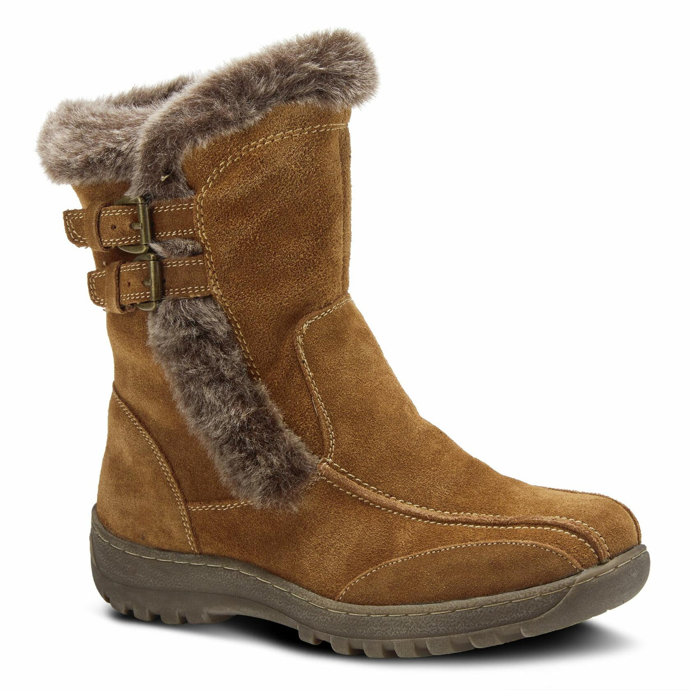 Spring Step Achieve Ankle Boots for Women - Waterproof Ladies Winter Boots with Faux Fur Trim - Women's Boots with Inside Zipper Closure - Multi EU 42 / US 10.5-11