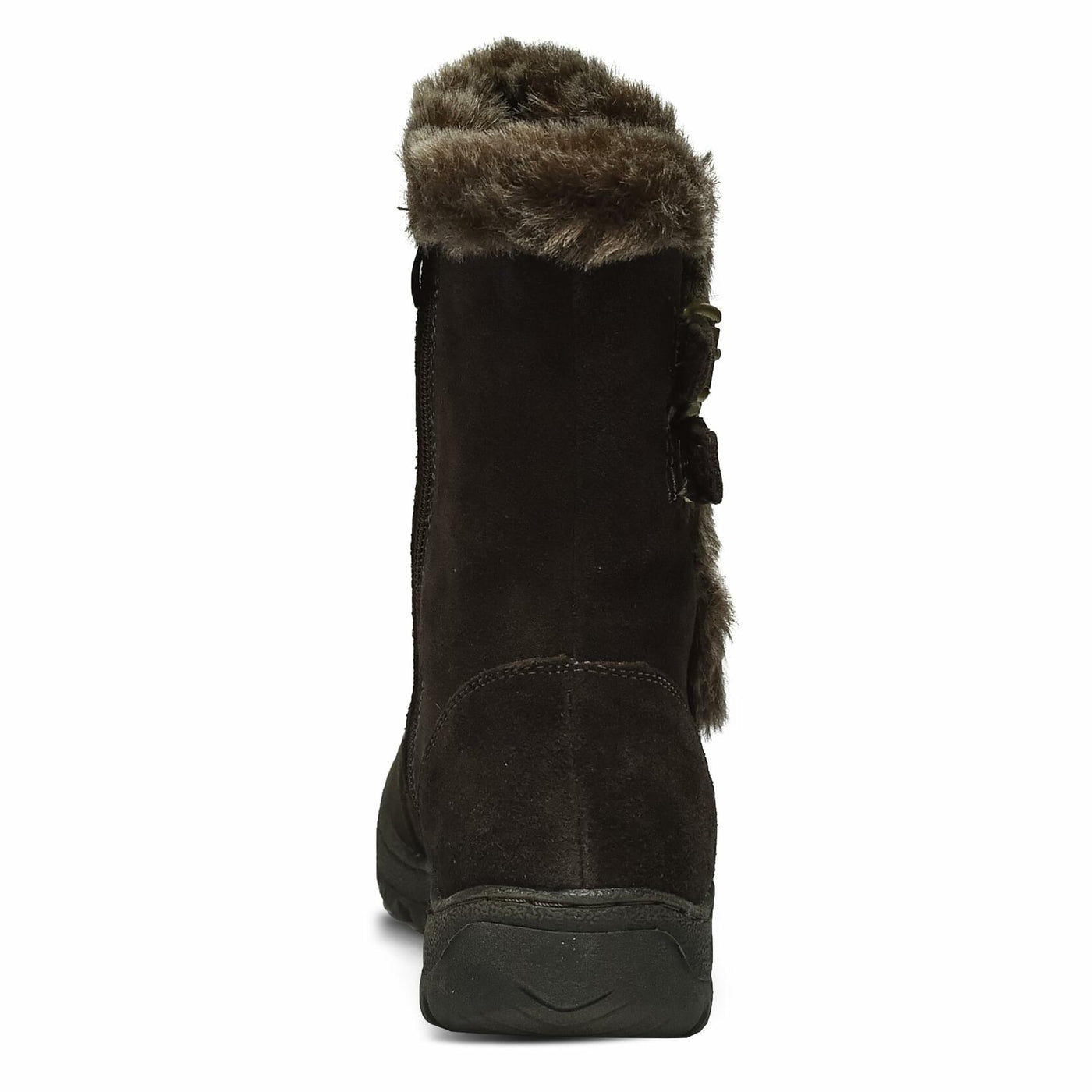 Spring Step Achieve Ankle Boots for Women - Waterproof Ladies Winter Boots with Faux Fur Trim - Women's Boots with Inside Zipper Closure - Brown Nubuck EU 38 / US 7.5-8