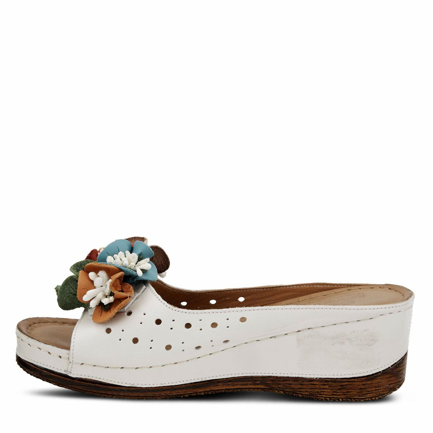 Spring Step Women's Flowerchild Slide Sandal White EU 41 / US 9.5-10