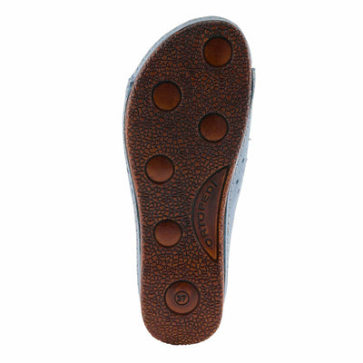 Spring Step Women's Flowerchild Slide Sandal Blue EU 37 / US 6.5-7