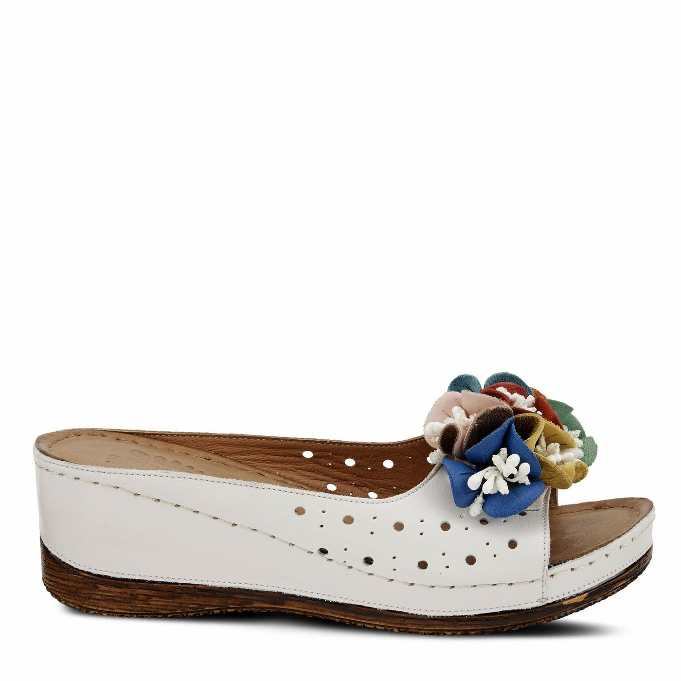 Spring Step Women's Flowerchild Slide Sandal White EU 41 / US 9.5-10