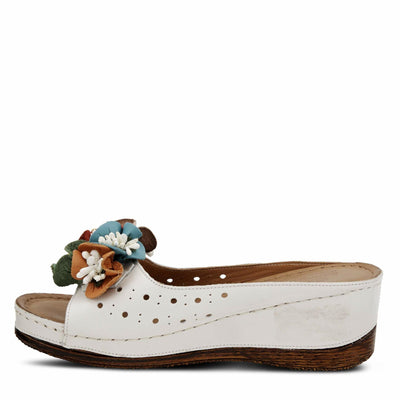 Spring Step Women's Flowerchild Slide Sandal White EU 38 / US 7.5-8