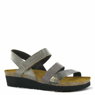 NAOT Women Krista Backstrap Sandal Pewter/Metal Lthr Combo 6-6.5 N US