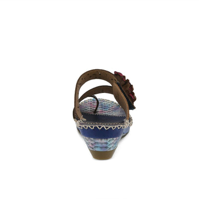 Spring Step L'Artiste Women's Vardi Slide Sandal Blue EU 41 / US 9.5-10