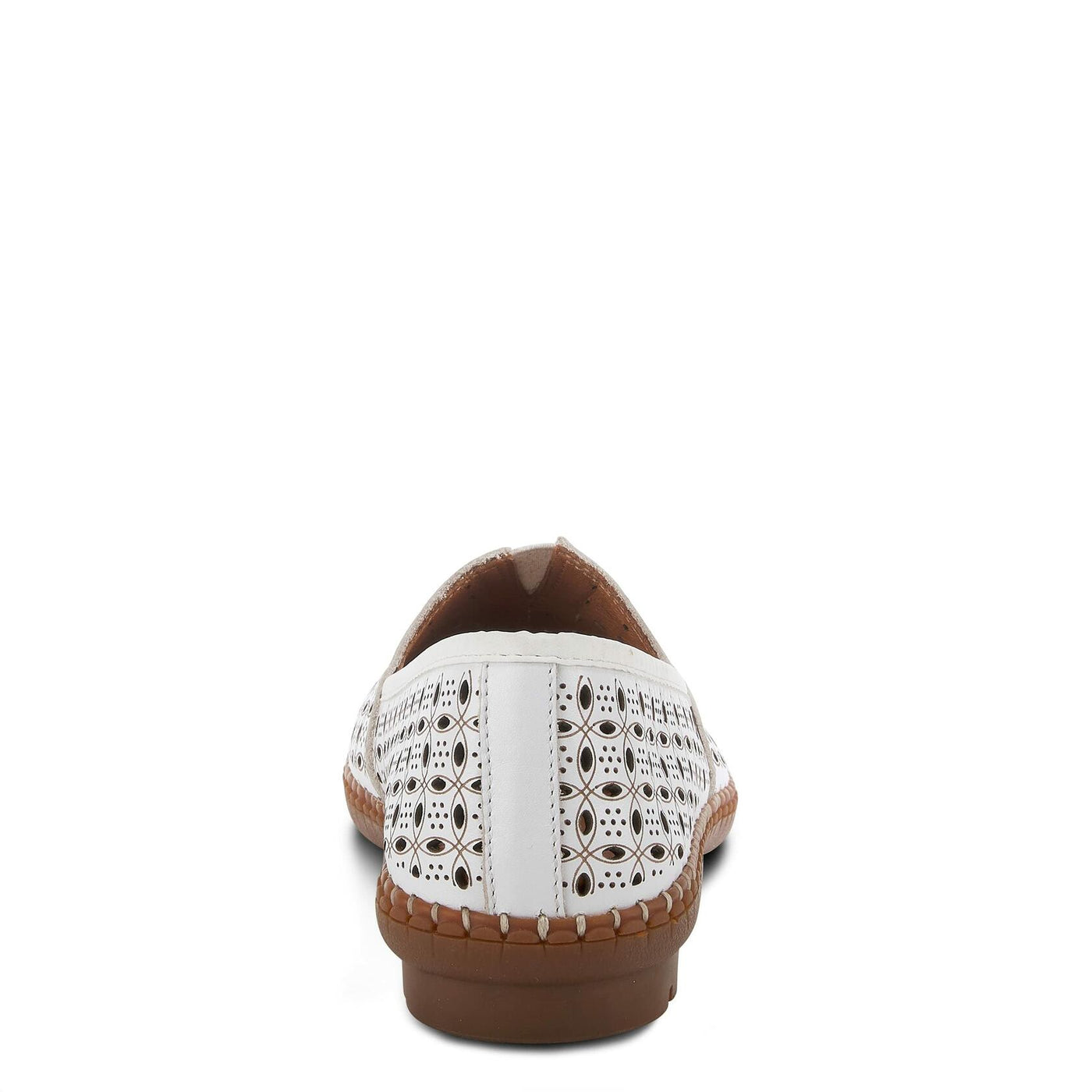 Spring Step Oralis Leather Loafers for Women - Comfortable Slip-On Shoes with Rubber Outsole - Ladies Casual Loafers with Low Heel - White EU 41 / US 9.5-10