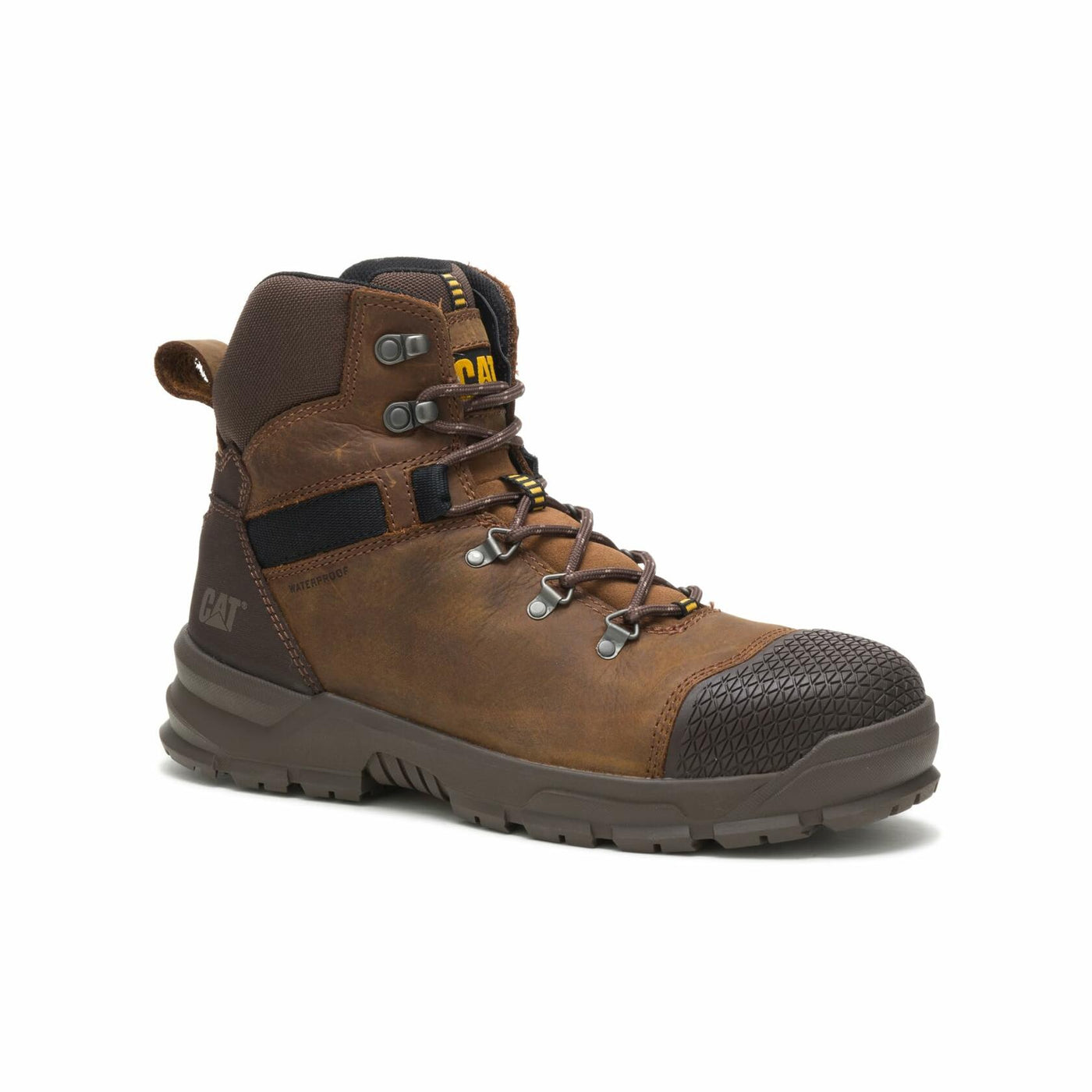 Caterpillar Men's Accomplice Steel Toe Waterproof Construction Boot, Real Brown, 11