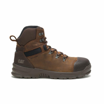Caterpillar Men's Accomplice Steel Toe Waterproof Construction Boot, Real Brown, 11