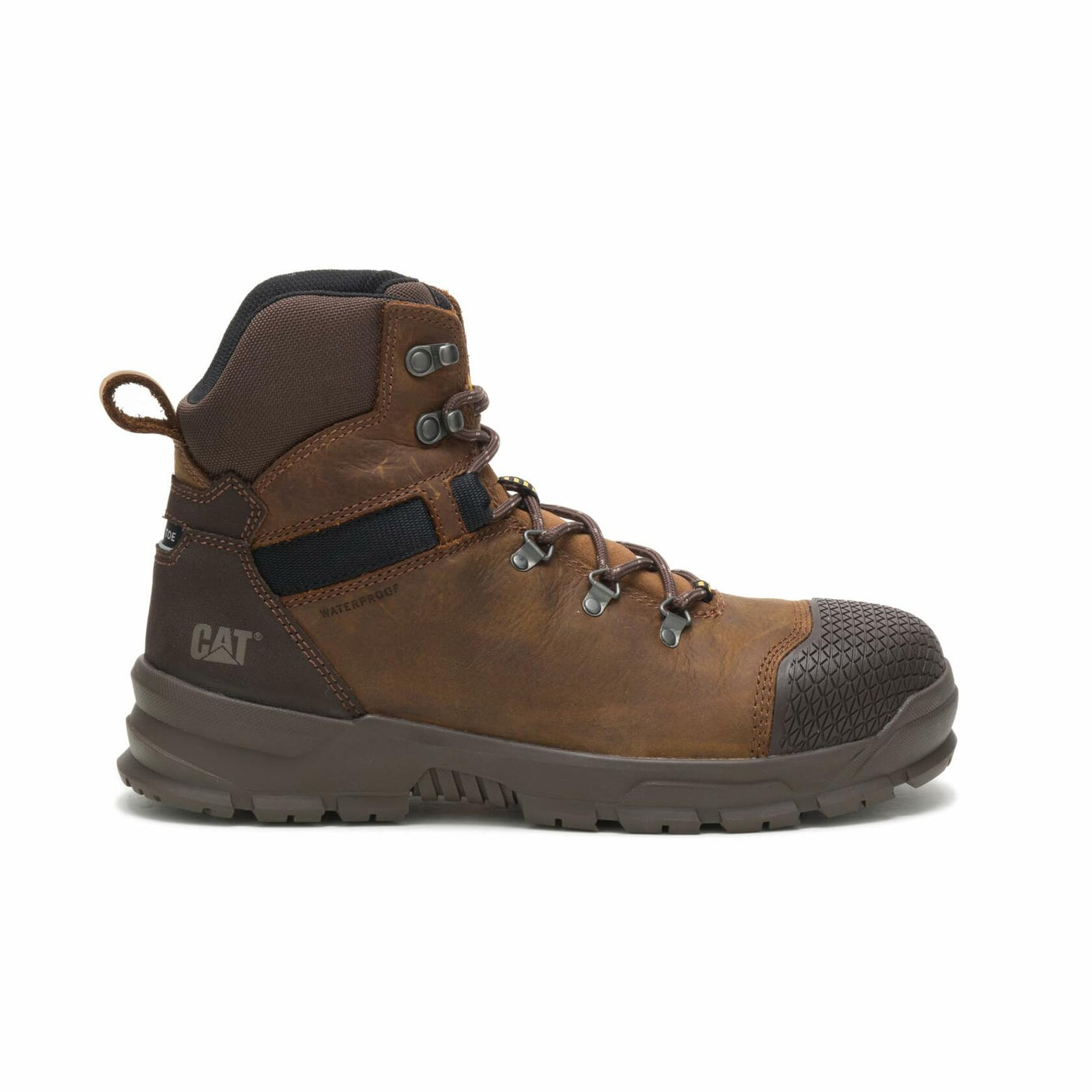 Caterpillar Men's Accomplice Steel Toe Waterproof Construction Boot, Real Brown, 10