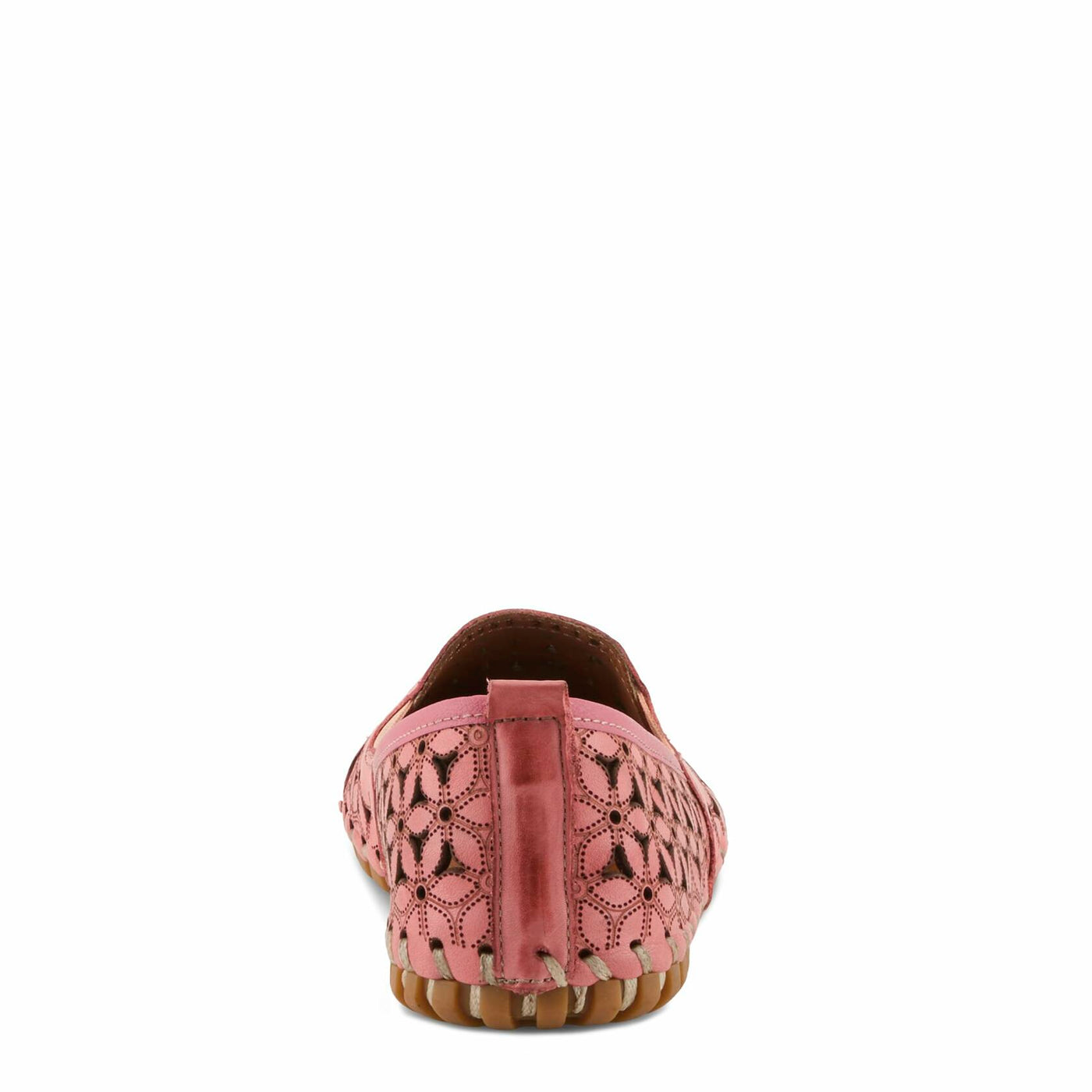 Spring Step Flowerflow Shoes for Women - Leather Womens Loafer with Floral Laser Cutout - Comfortale Slip-On Shoes for Womens