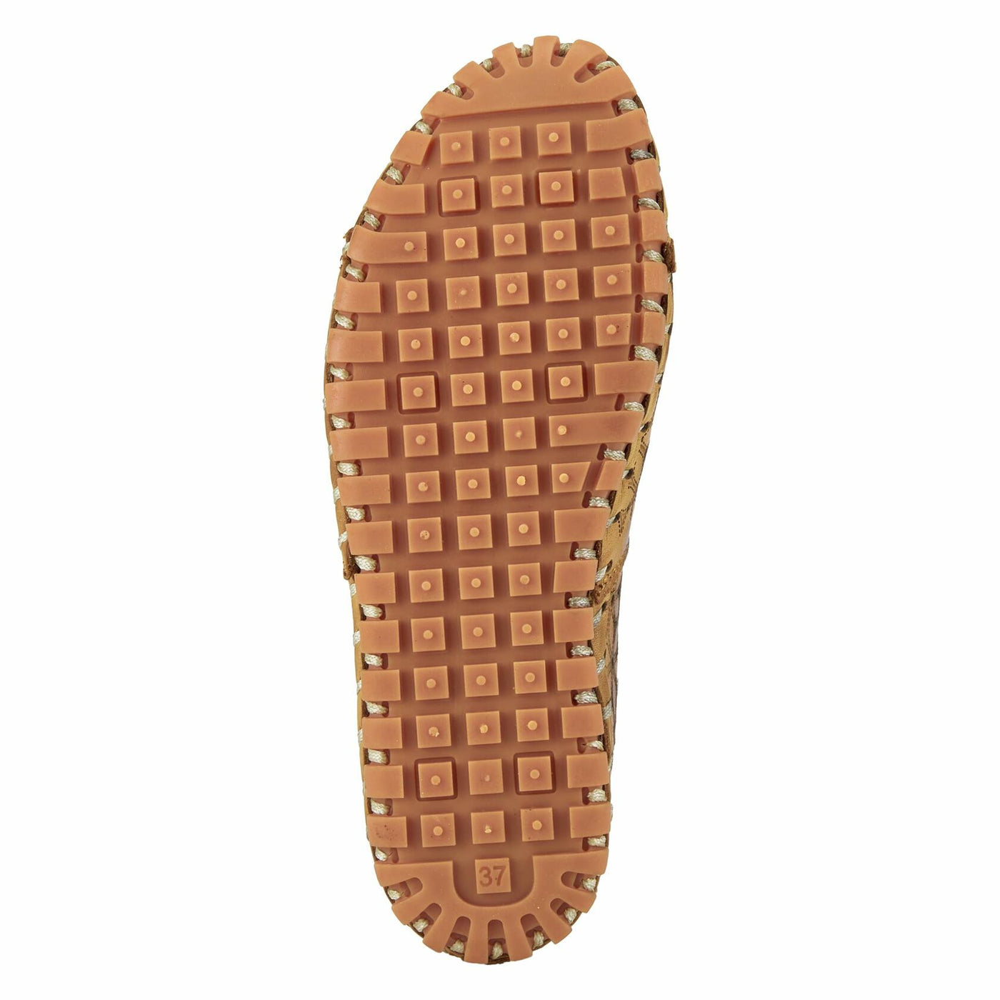 Spring Step Flowerflow Shoes for Women - Leather Womens Loafer with Floral Laser Cutout - Comfortale Slip-On Shoes for Womens Light Brown