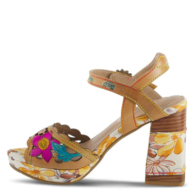 Spring Step L'Artiste Women's Avantgarde Back Strap High Heel Sandal Tan Multi EU 41 / US 9.5-10