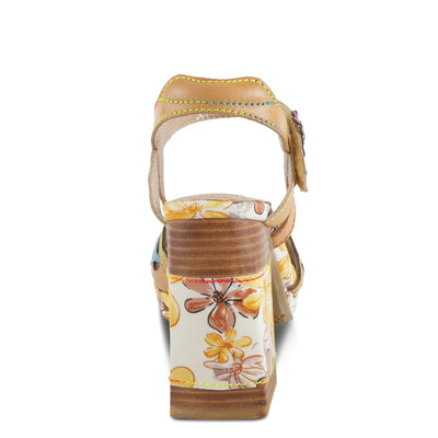 Spring Step L'Artiste Women's Avantgarde Back Strap High Heel Sandal Tan Multi EU 41 / US 9.5-10