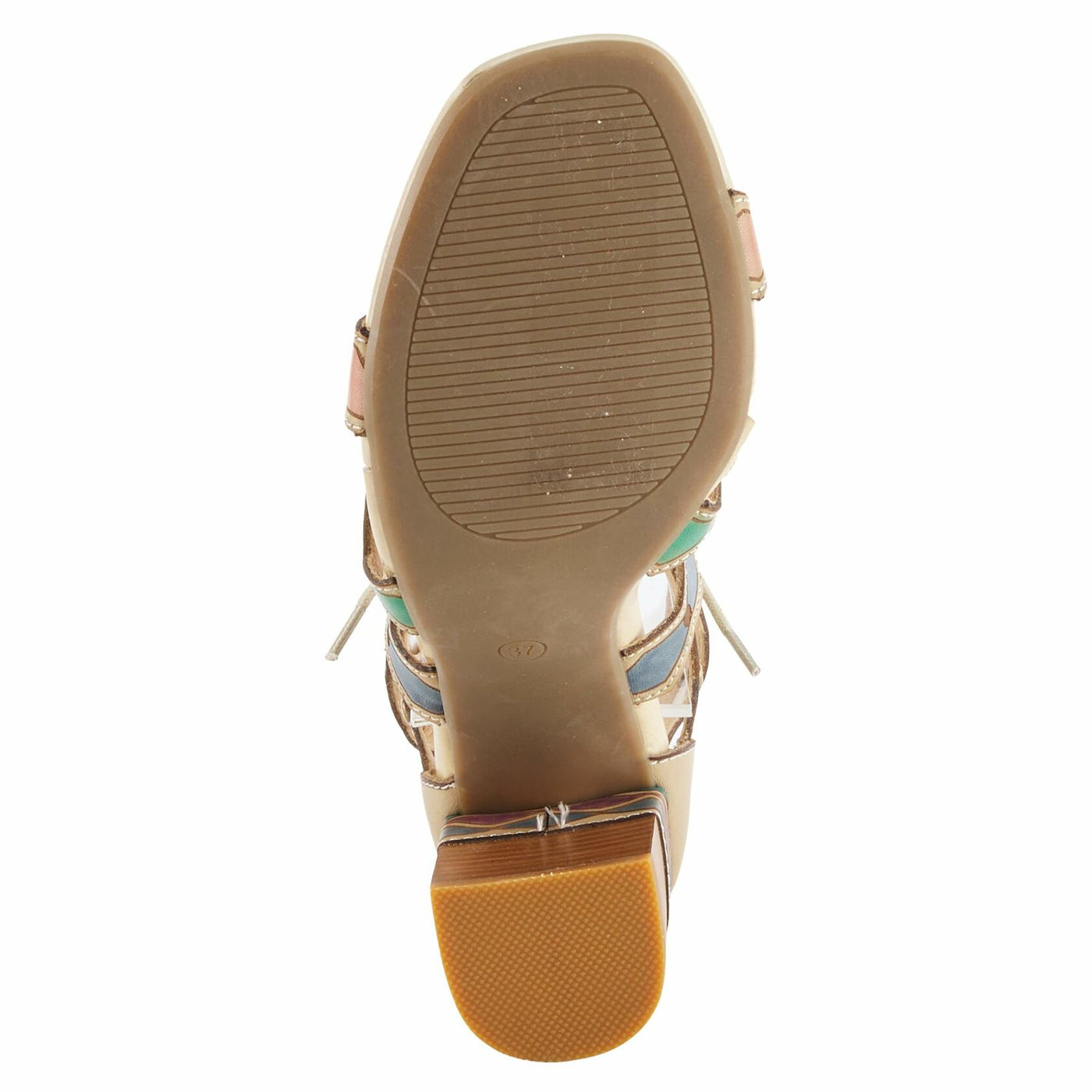 Spring Step L'Artiste Women's Artdeco High Heel Sandal Beige Multi EU 39 / US 8.5