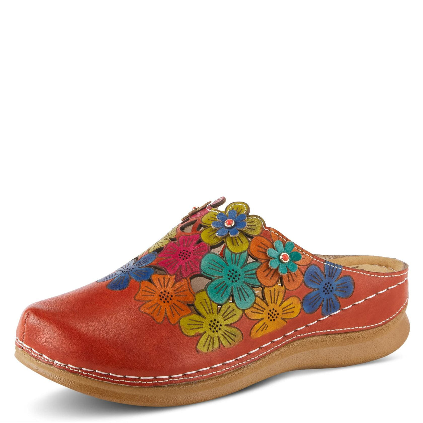 Spring Step L'Artiste Women's Augi Clog Blue Multi EU 38 / US 7.5-8