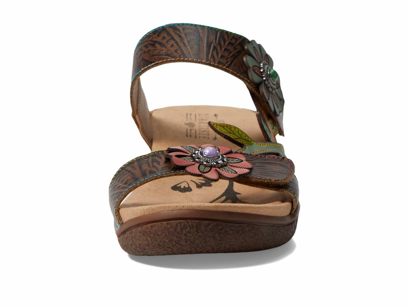 Spring Step L'Artiste Women's Aymee Slide Sandal Taupe Multi EU 38 / US 7.5-8