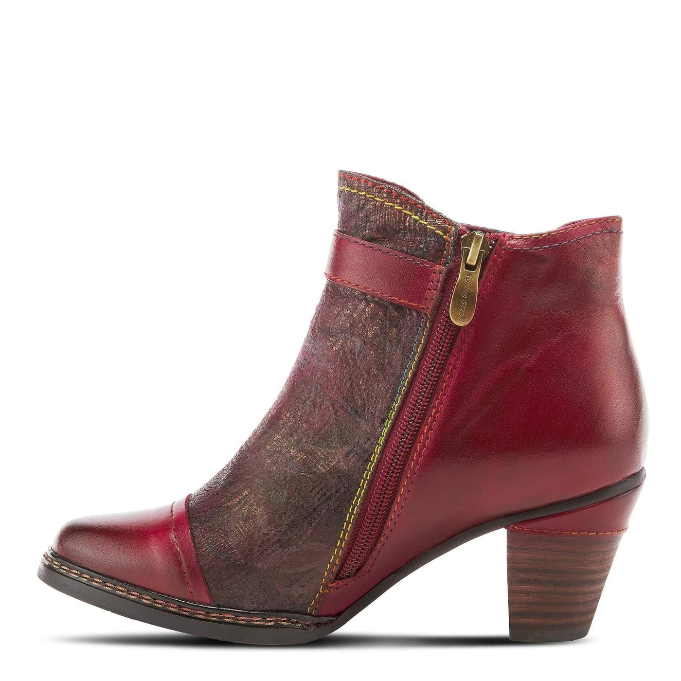 Spring Step L'Artiste Women's Captivate Leather Bootie Bordeaux Multi EU 39 / US 8.5