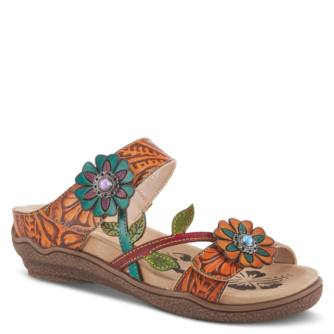 L'Artiste by Spring Step Women's Aymee Sandal, Mango Multi, 9