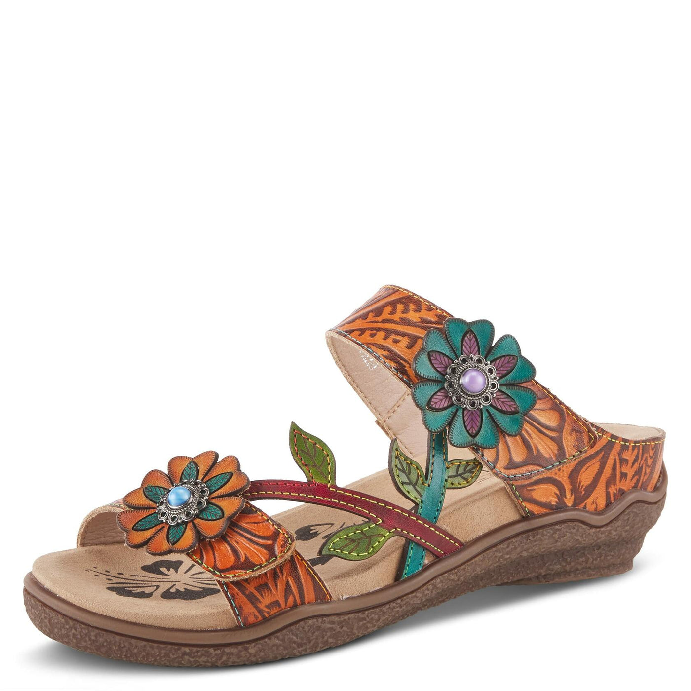 L'Artiste by Spring Step Women's Aymee Sandal, Mango Multi, 5