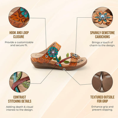 L'Artiste by Spring Step Women's Aymee Sandal, Mango Multi, 5.5-6