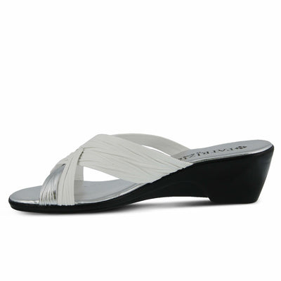 PATRIZIA Women's Apricot Slide Wedge Sandal White EU 35/5