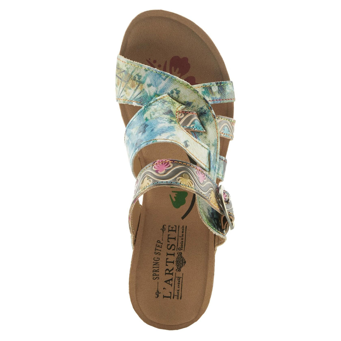 Spring Step L'Artiste Women's Baocire Wedge Sandal Grey Multi EU 41 / US 9.5-10