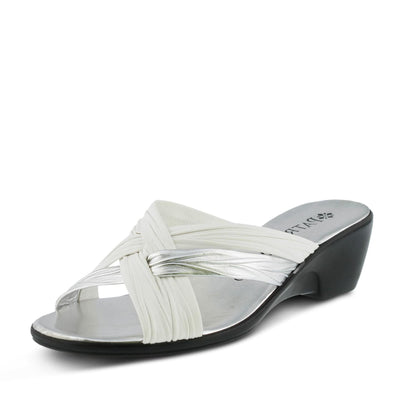 PATRIZIA Women's Apricot Slide Wedge Sandal White EU 35/5